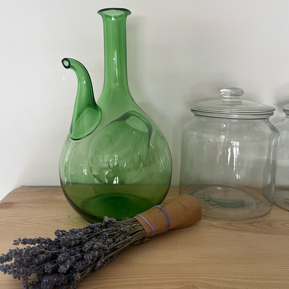 Vintage Italian Glass Wine Decanter
